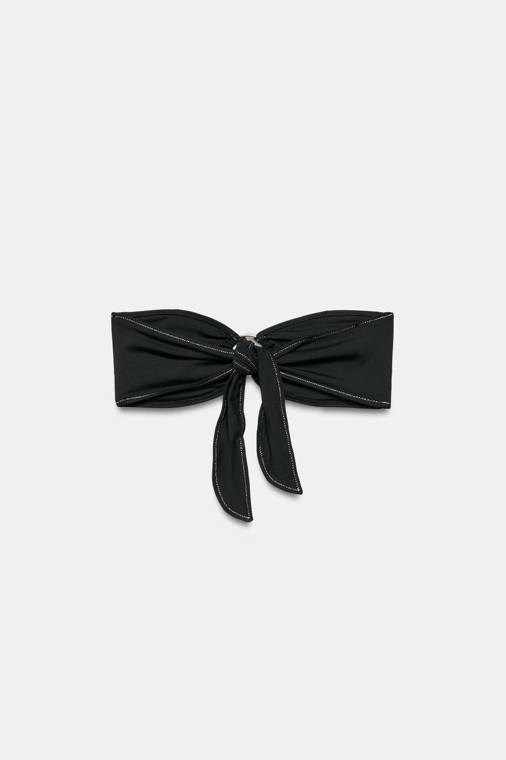 TOP BIKINI BANDEAU PIEZA MET?LICA / Negro - Zara фото 11