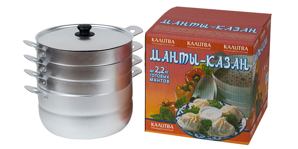 АЛ_Мантоварка 6,0л (3-мя сетками) 2,2 кг. арт.180635 Калитва