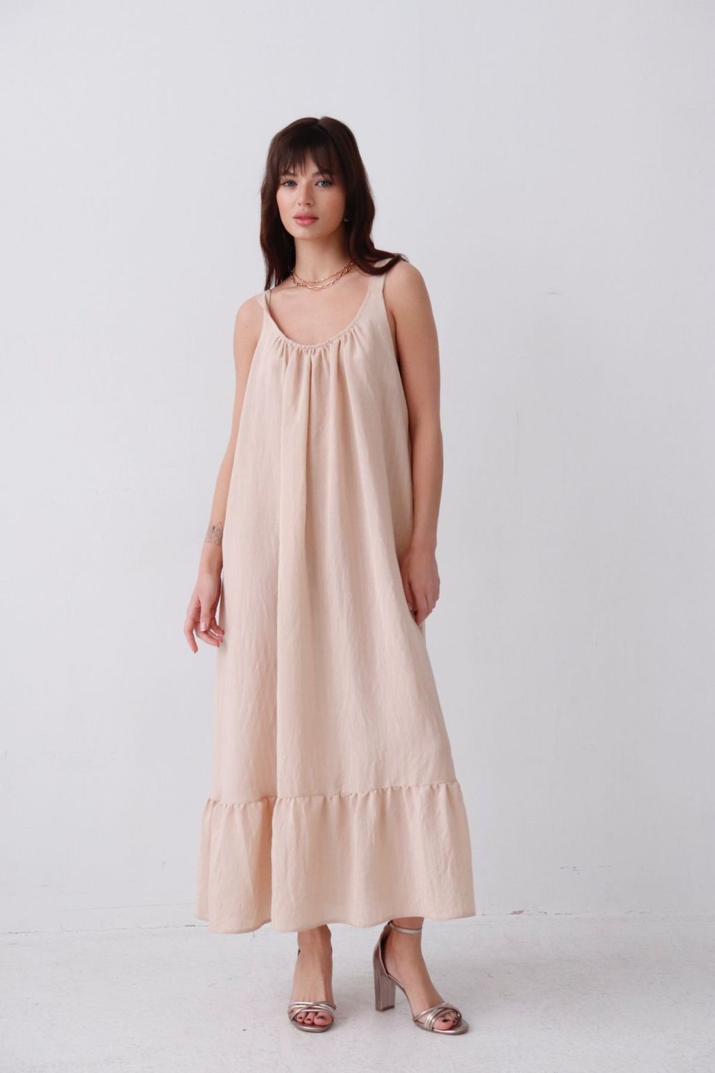 Платье Мальдивы для пляжа и фотосъёмки в цвете экрю - Martichelli фото 2