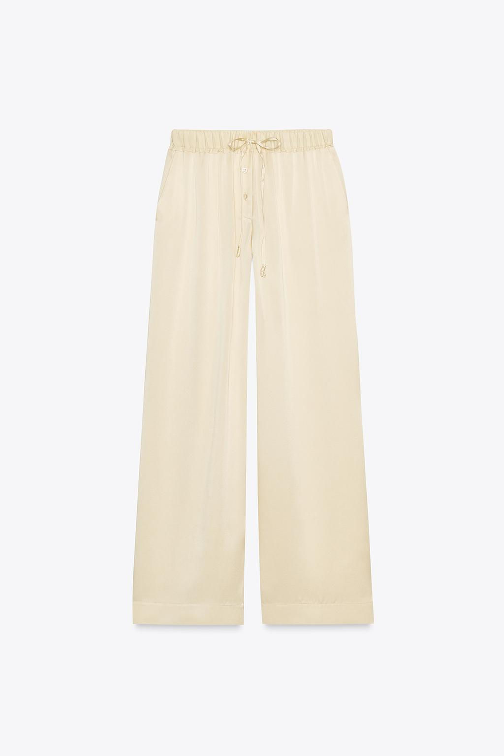 ZW COLLECTION 100% SILK PYJAMA TROUSERS - Zara фото 2