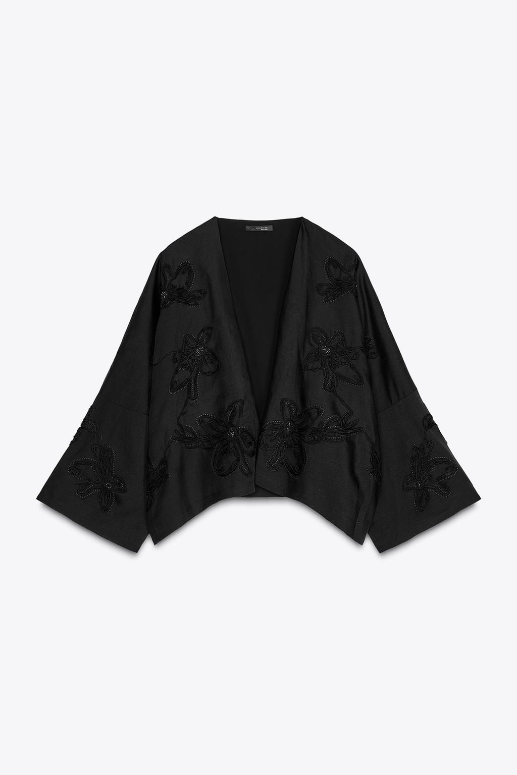 BEADED FLORAL KIMONO - Zara фото 5