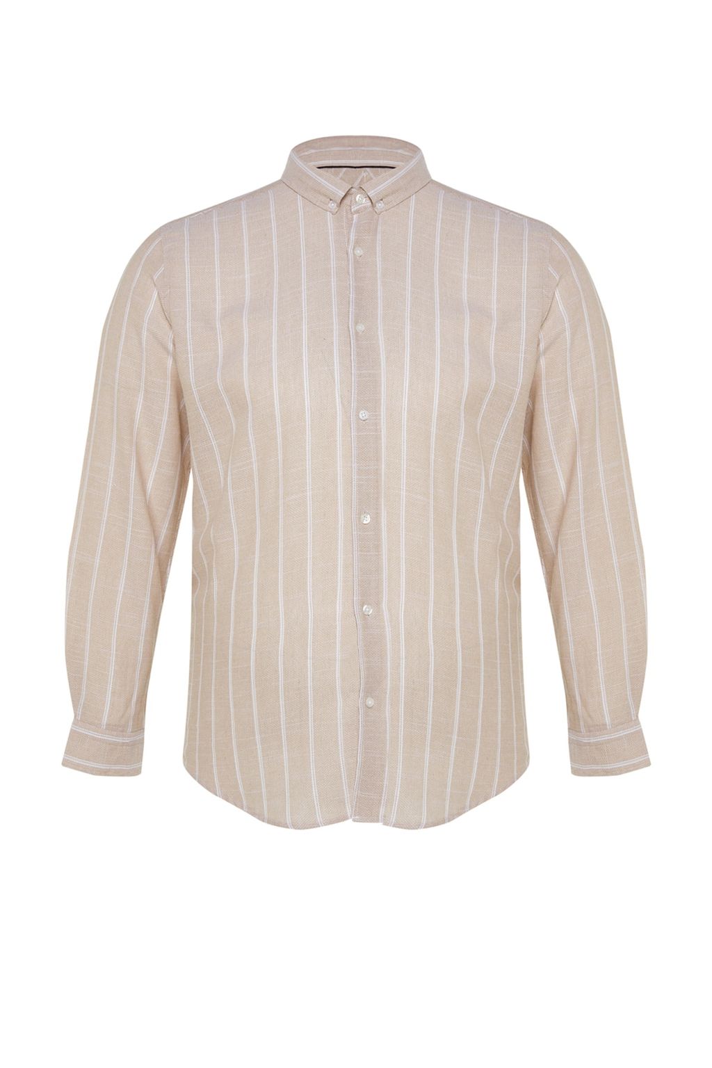 Tas Regular Fit Rahat Dugmeli Yaka Cizgili Buyuk Beden Gomlek TMNSS23GO00095 - Trendyolmilla фото 12