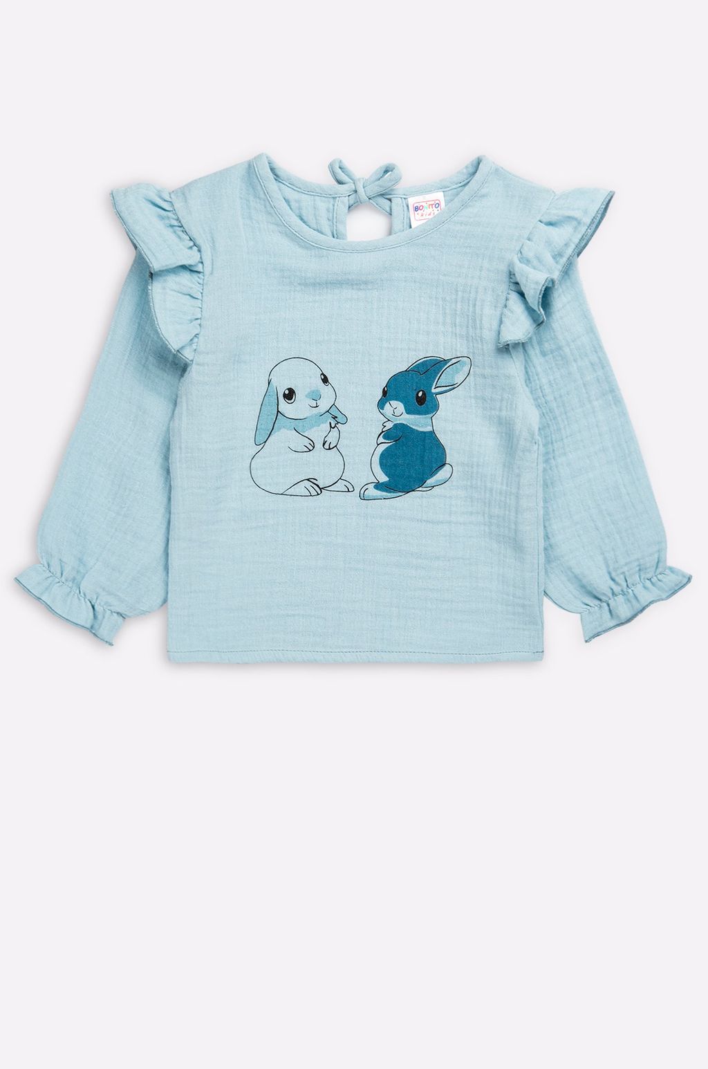 Хлопковая кофточка для девочки из муслина Bonito  фото 3