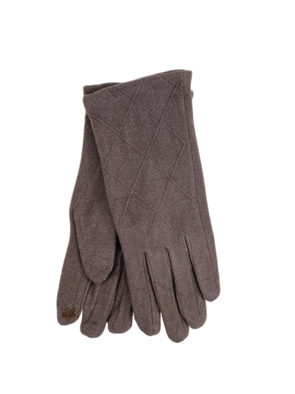 Перчатки осенние из мягкого трикотажа, цвет шоколад