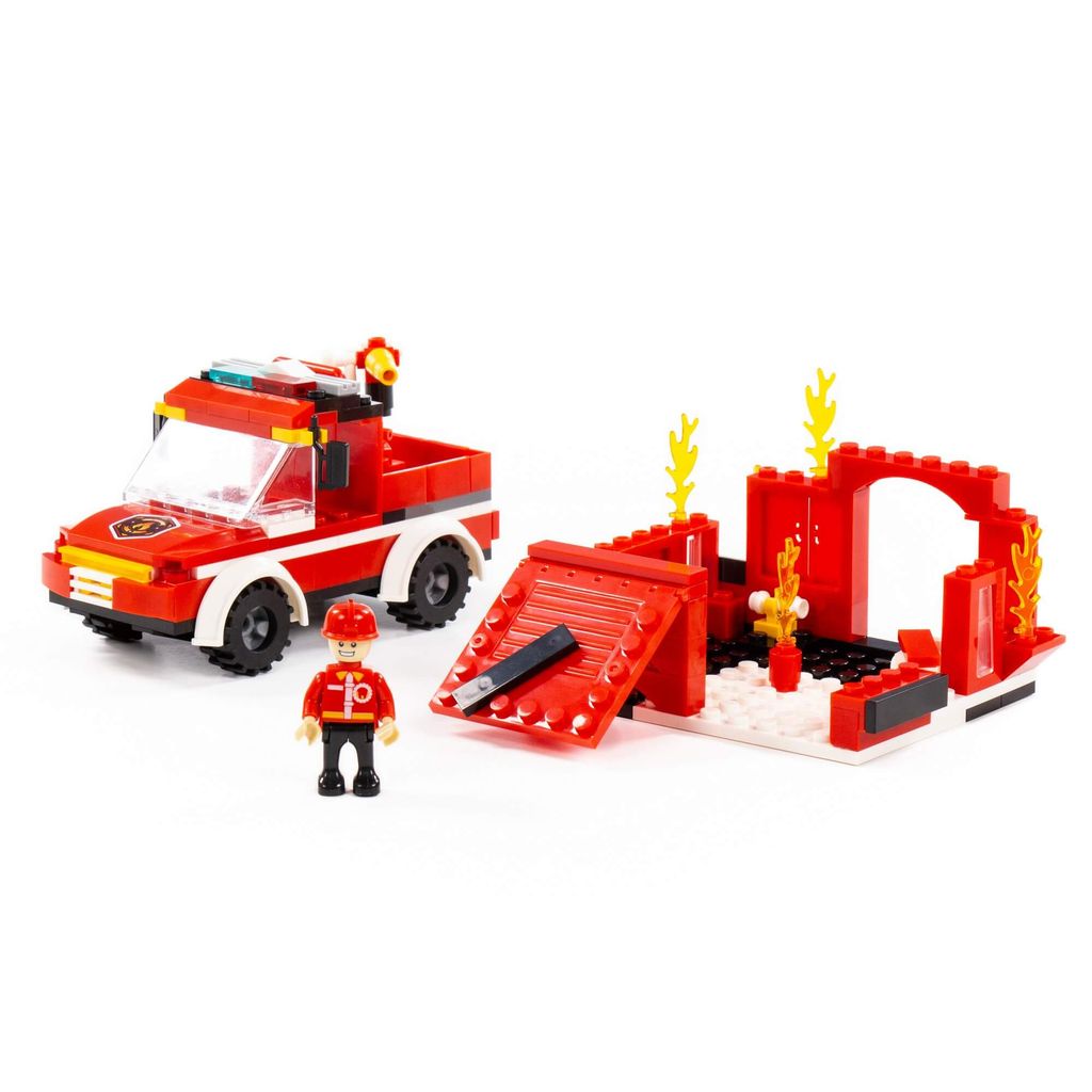 Конструктор Классик Город. Пожарная часть-1.6 (187 элементов) (в коробке) - Полесье фото 2