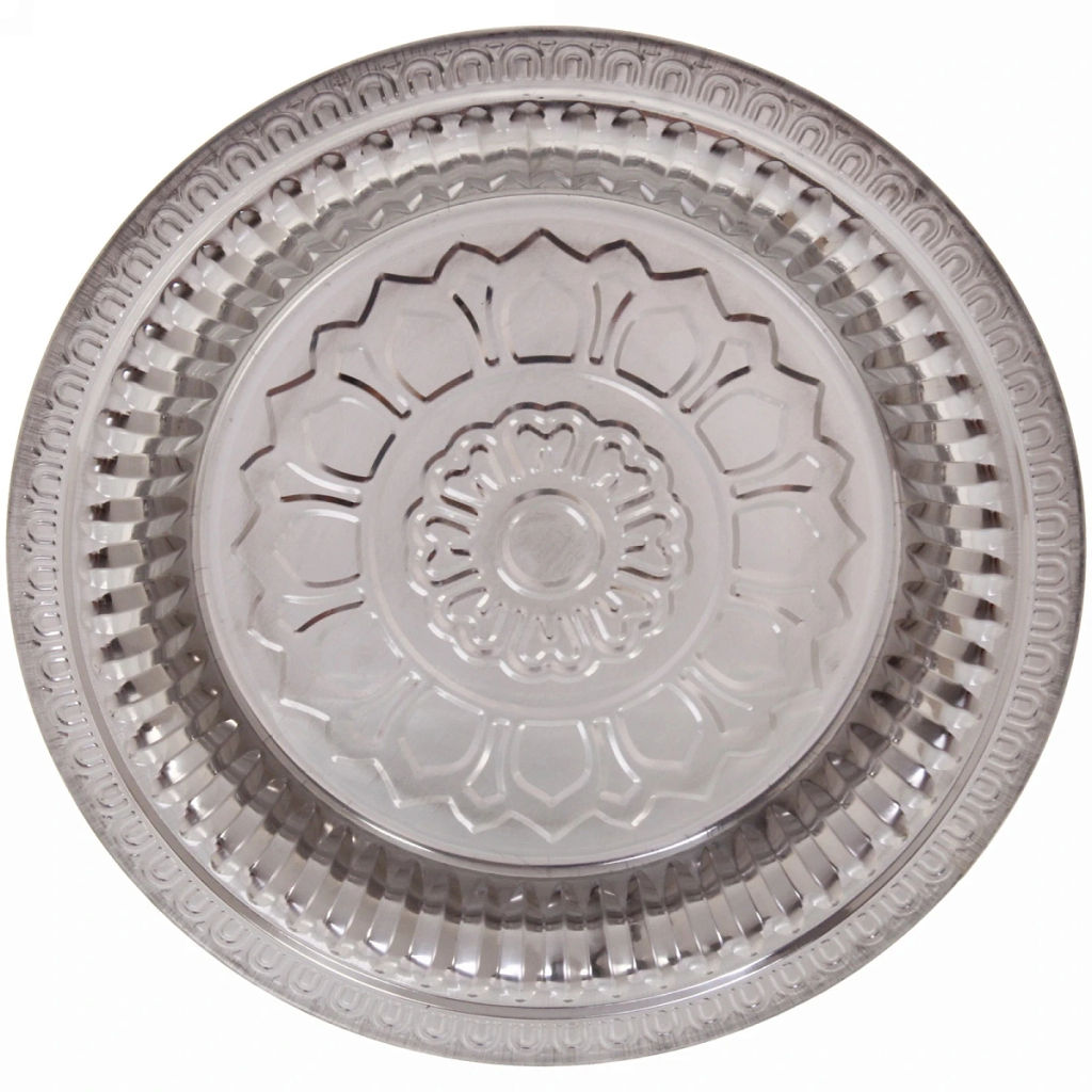 Цена за 3 шт. Поднос металлический "Цветок" 28см