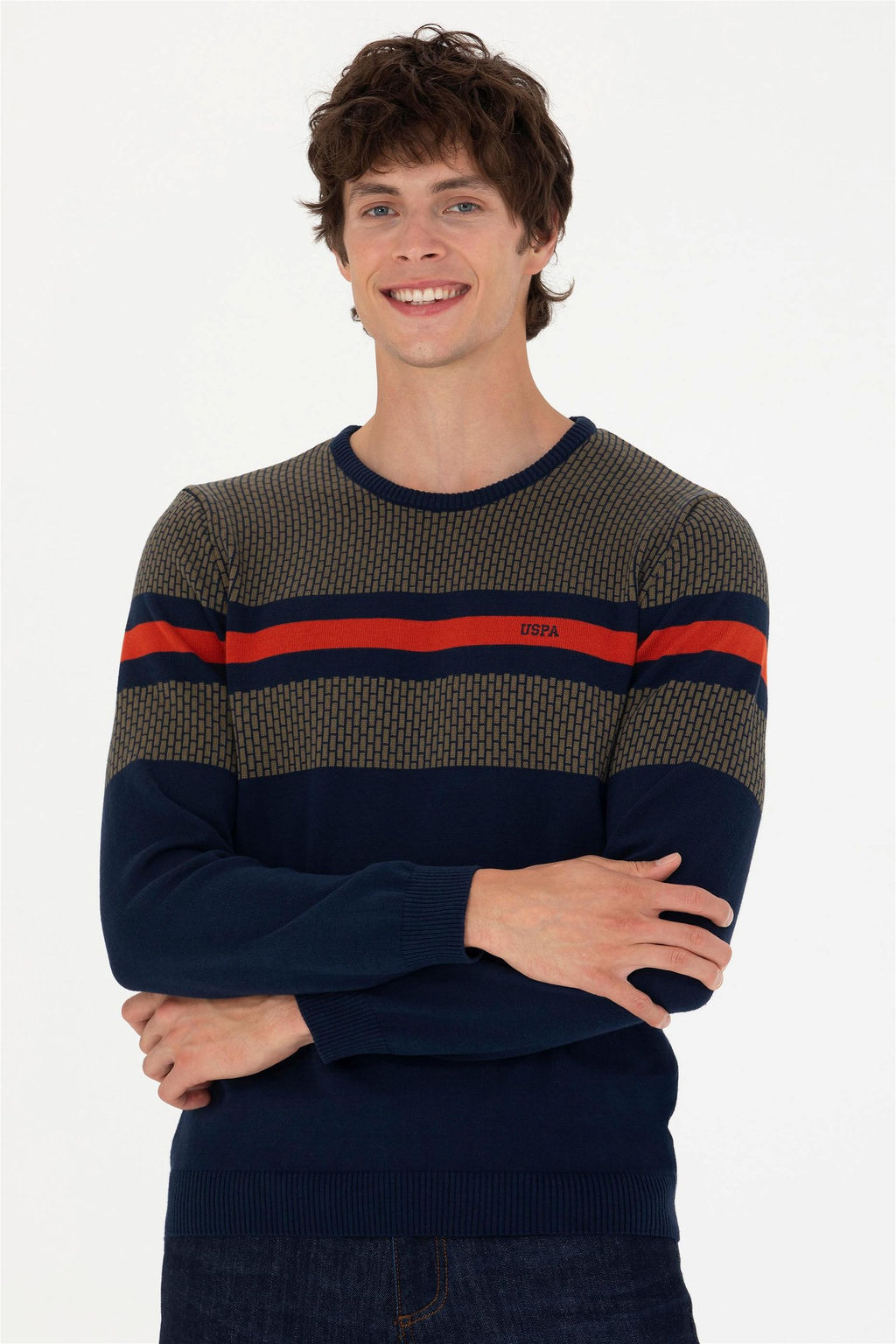 U. S. Polo Assn / Мужской темно-синий свитер - U.s. polo assn фото 10