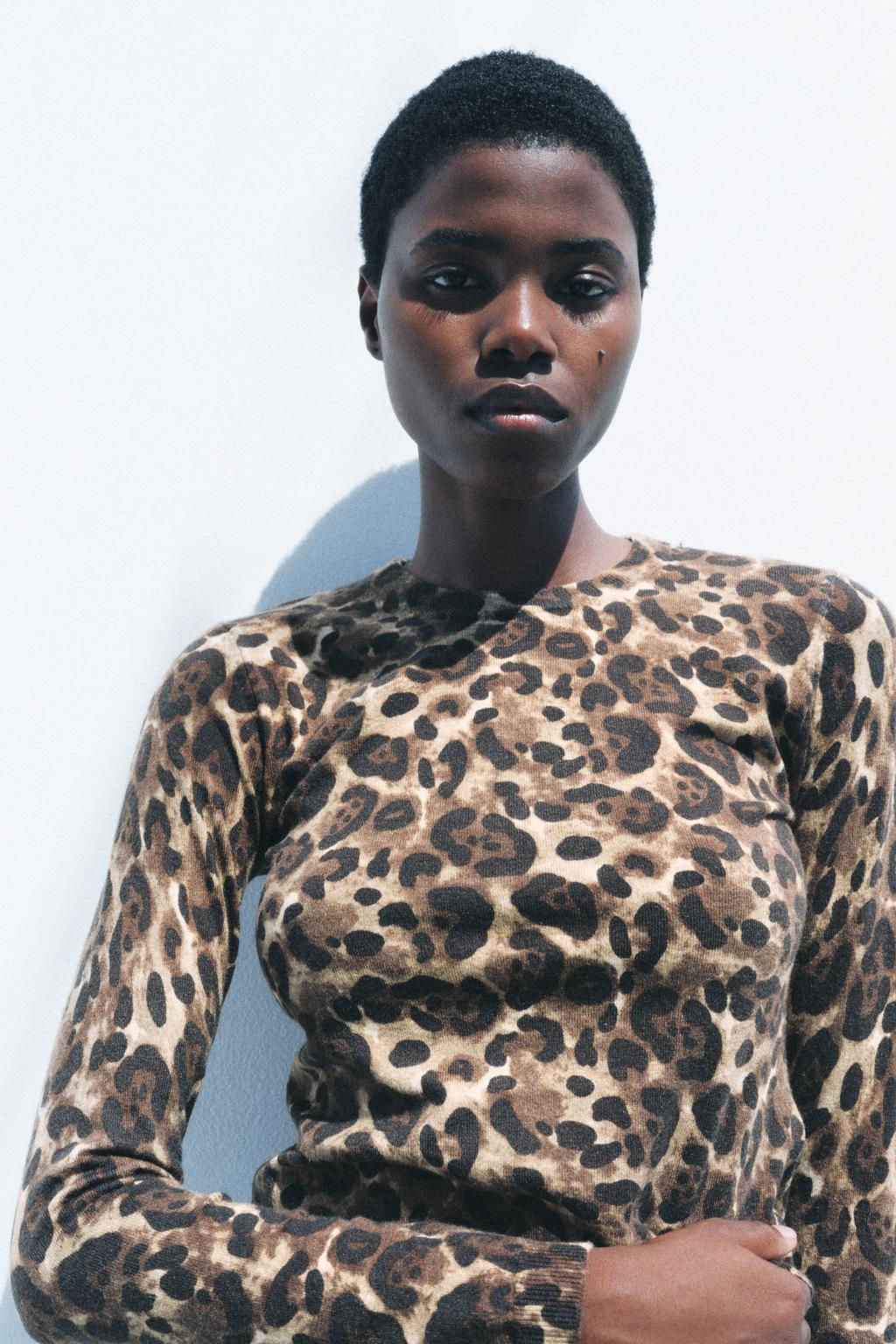 ANIMAL PRINT KNIT SWEATER - Zara фото 2