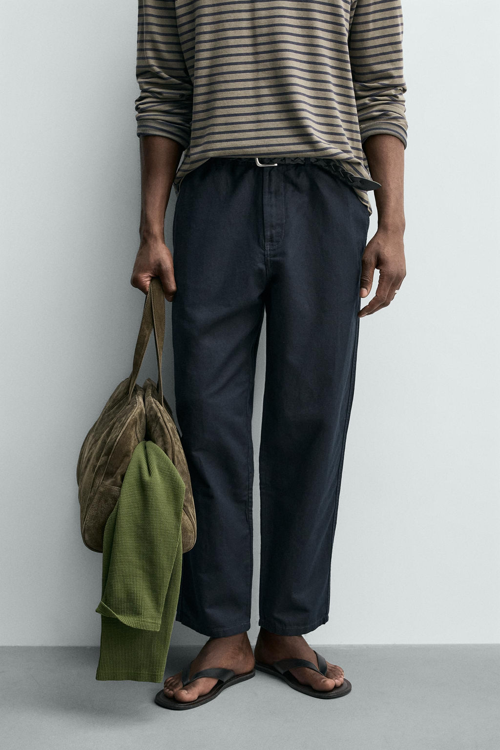 PANTAL?N FLUIDO STRAIGHT FIT / Marino - Zara фото 2