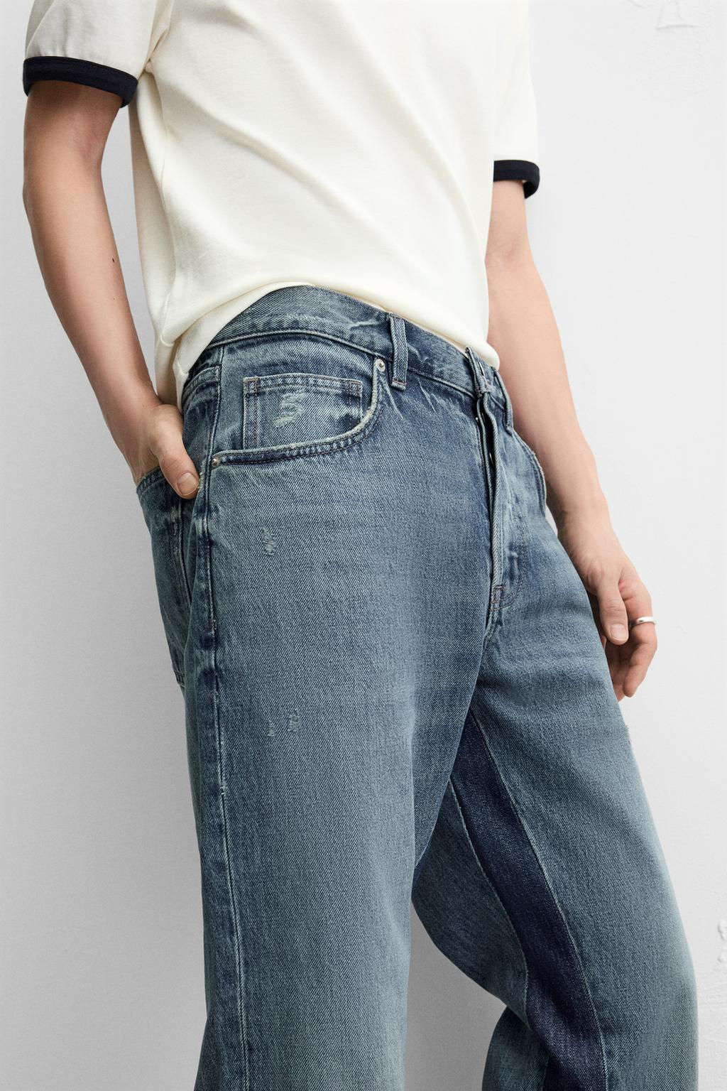 PATCHWORK FLARE FIT JEANS - Zara фото 5