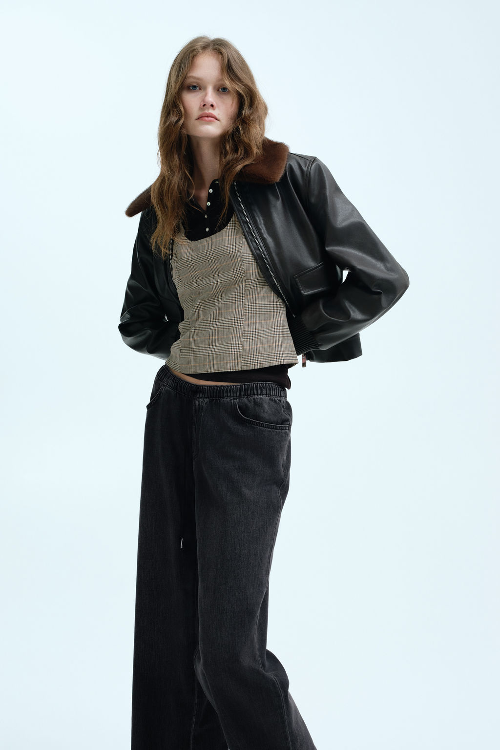 Pantal?n denim con cord?n de ajuste - H&m фото 4