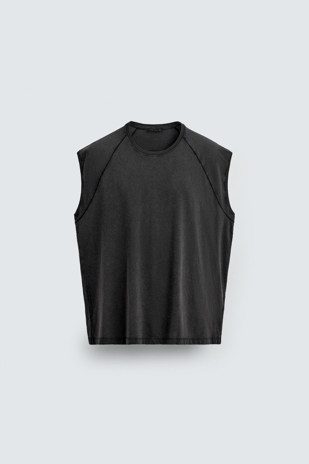 CAMISETA TANK LAVADA / Antracita oscuro