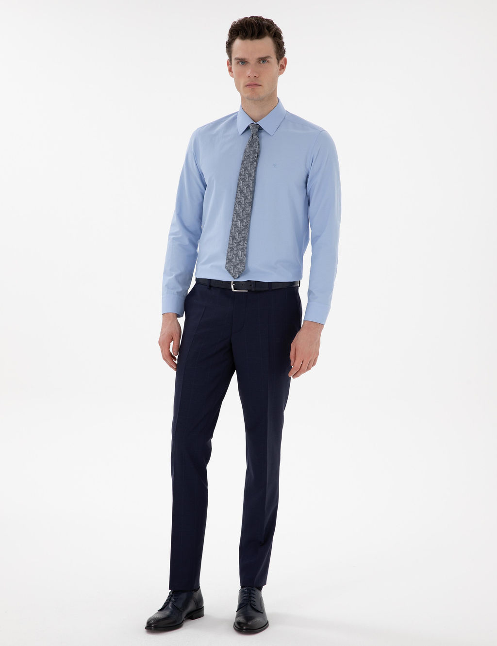 Mavi Slim Fit Uzun Kollu Basic G_mlek