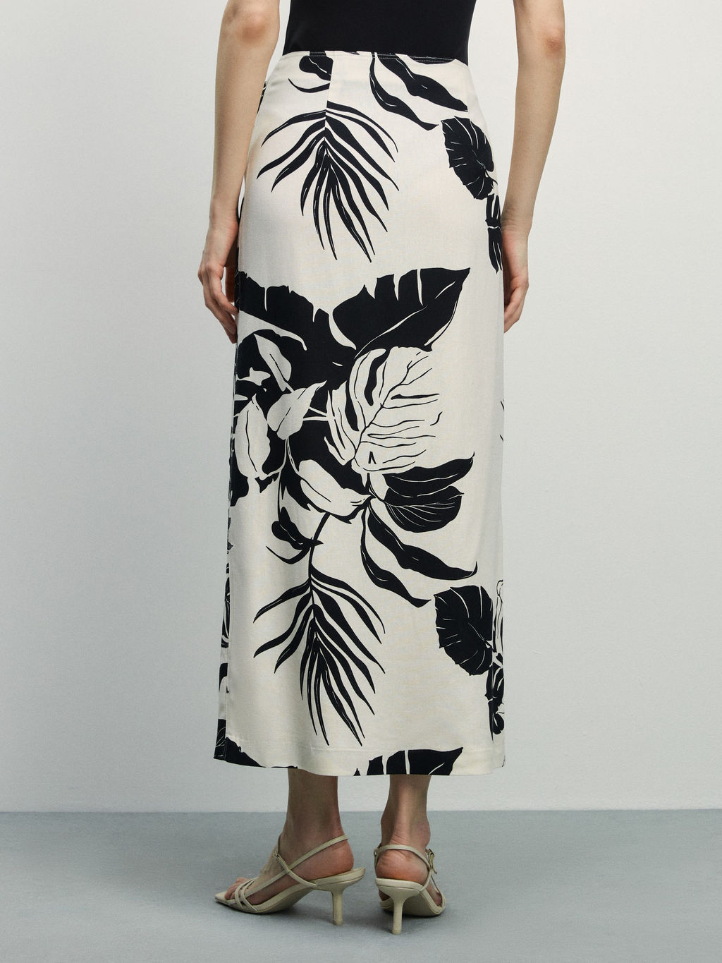 Юбка миди на запах изо льна / Zarina  фото 4