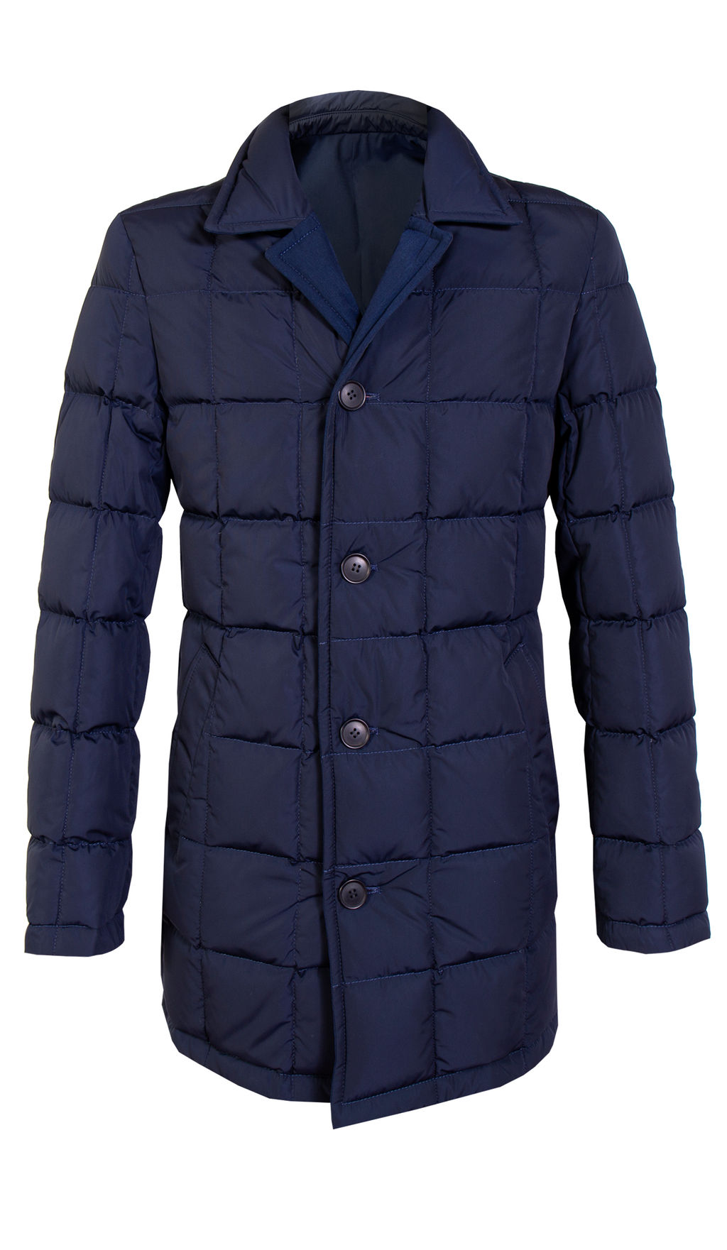 Пуховик мужской двусторонний 1170-6 синий