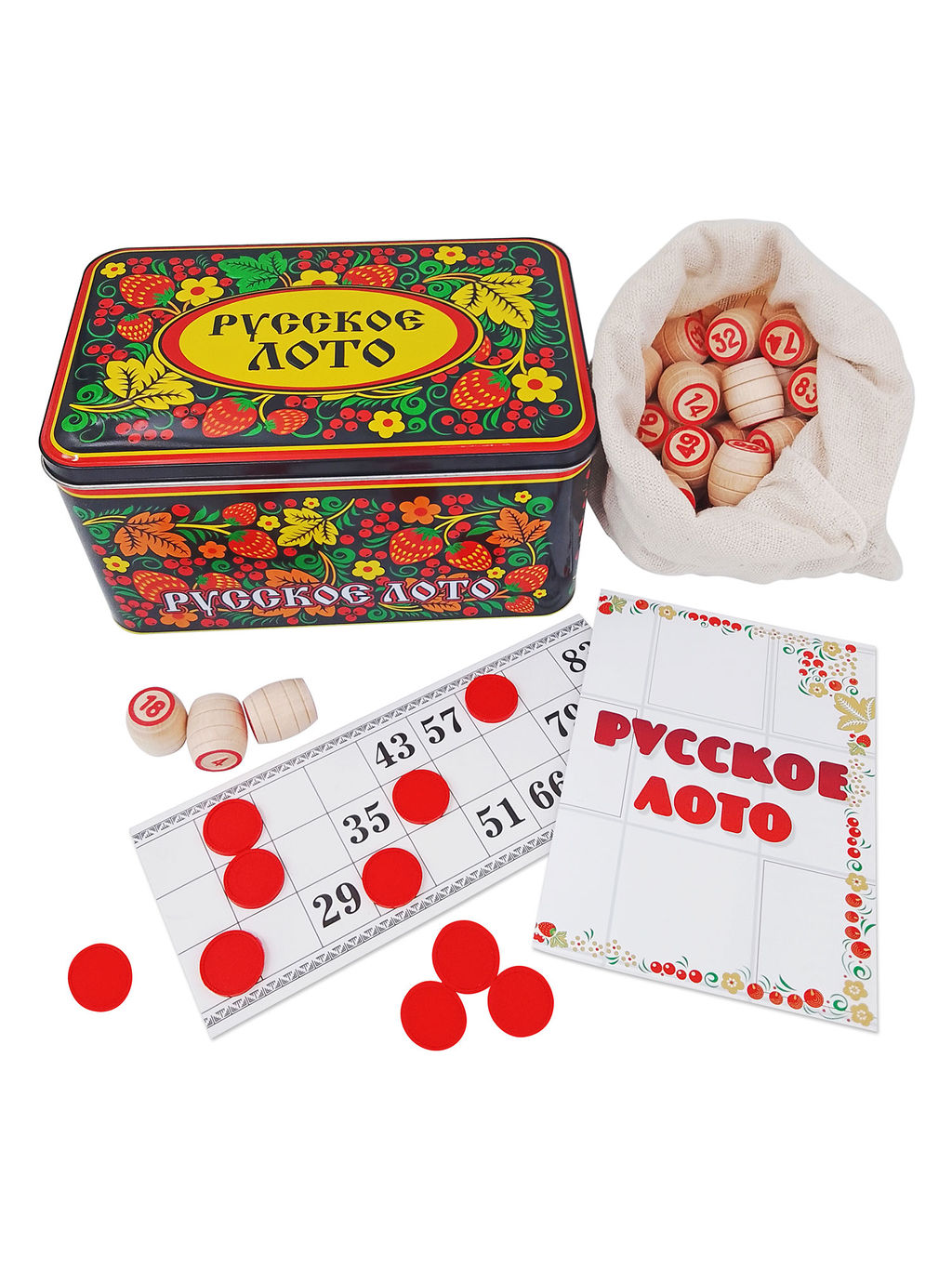 Русское лото в жестяной коробке арт.7931 (Нескучные игры) /8