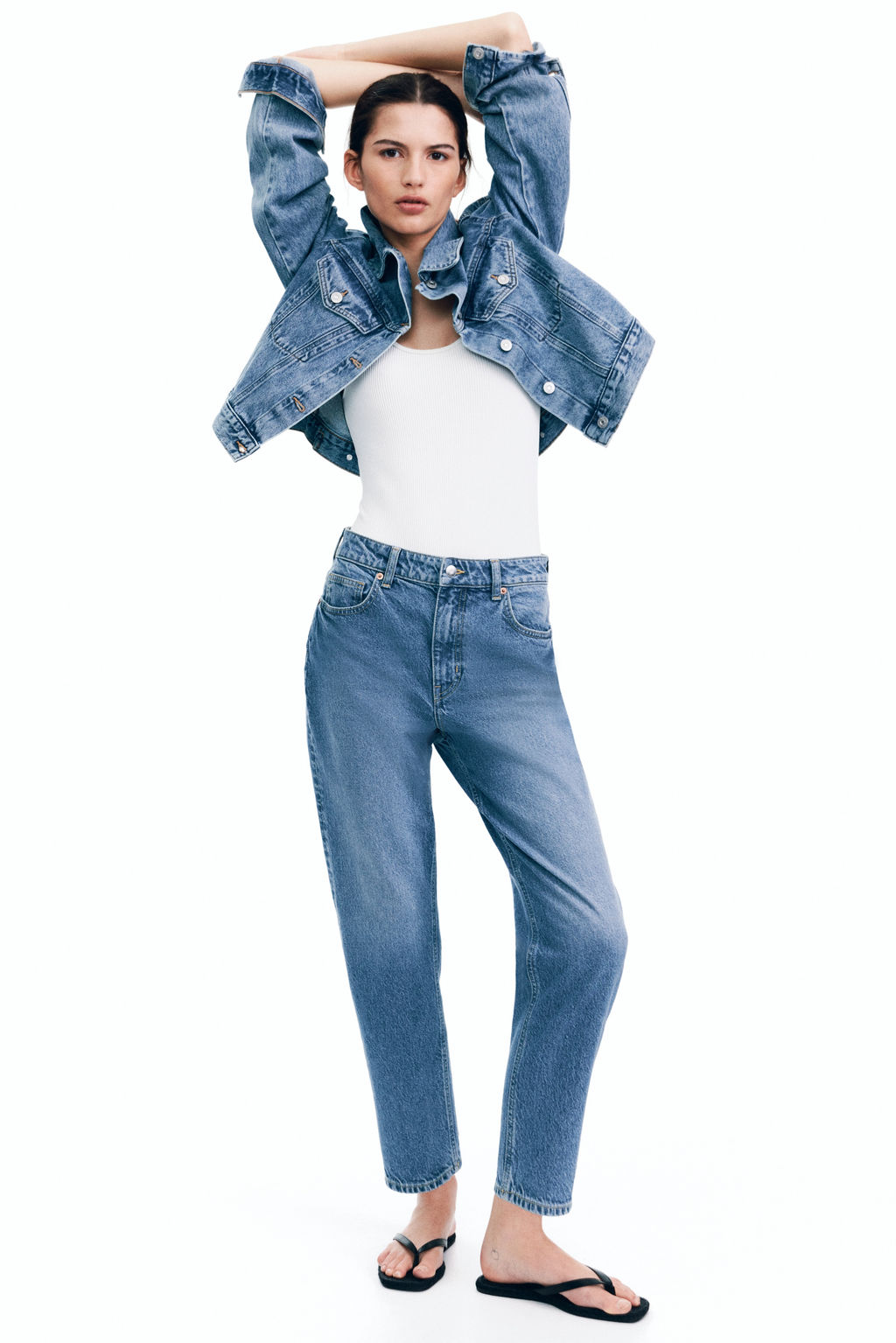 Mom Slim Fit High Waist Ankle Jeans - H&m фото 11