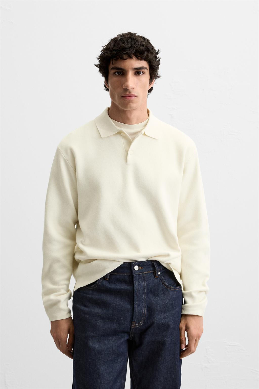 VISCOSE BLEND KNIT POLO SHIRT - Zara фото 10