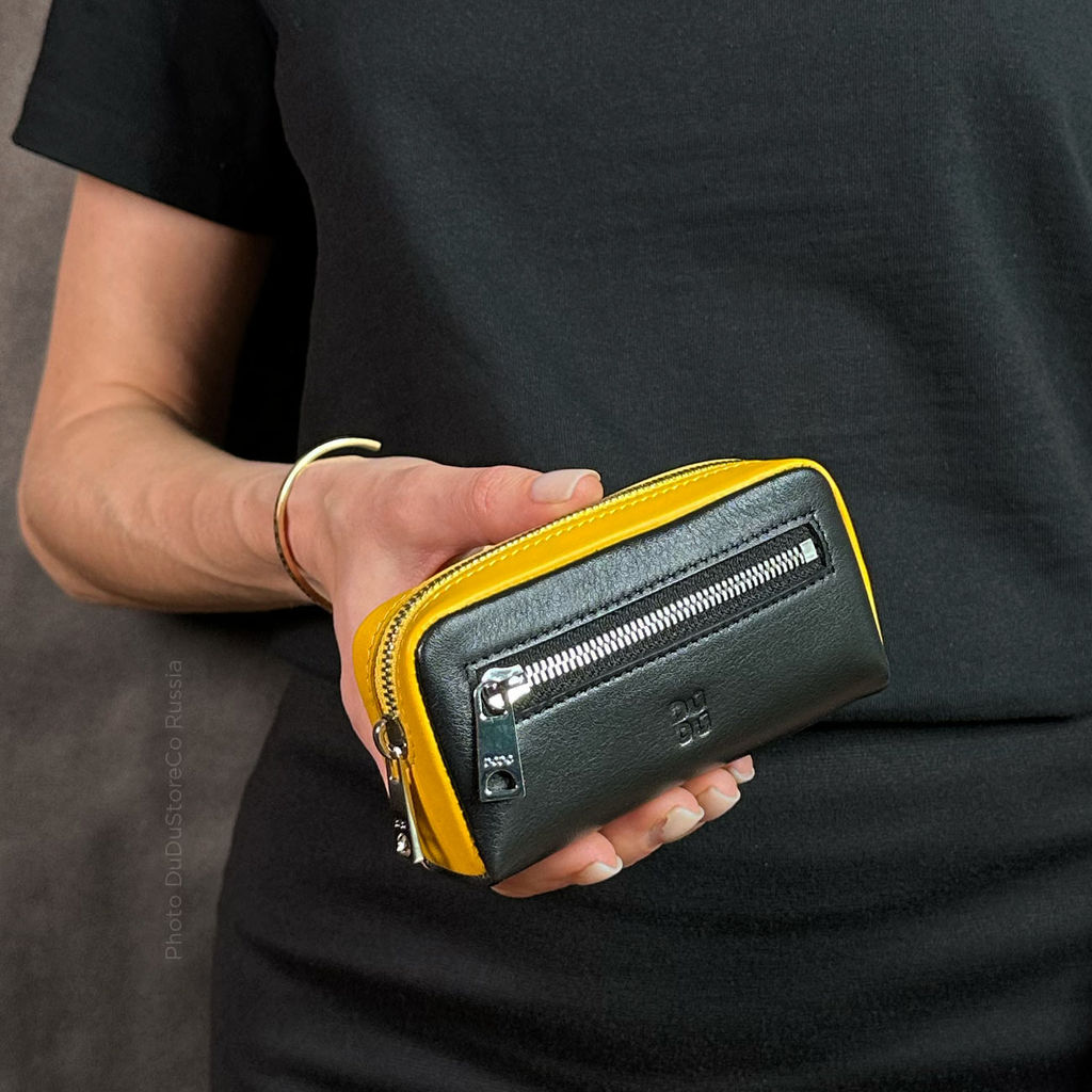 Итальянская кожаная ключница DuDu серии Bahamas | черный - Dudubags фото 4