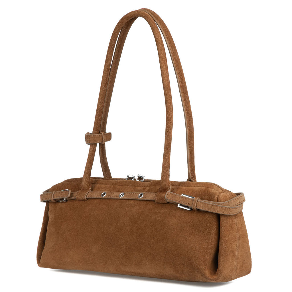 89-8752-1 golden brown, женская замшевая сумка Barcelo Biagi