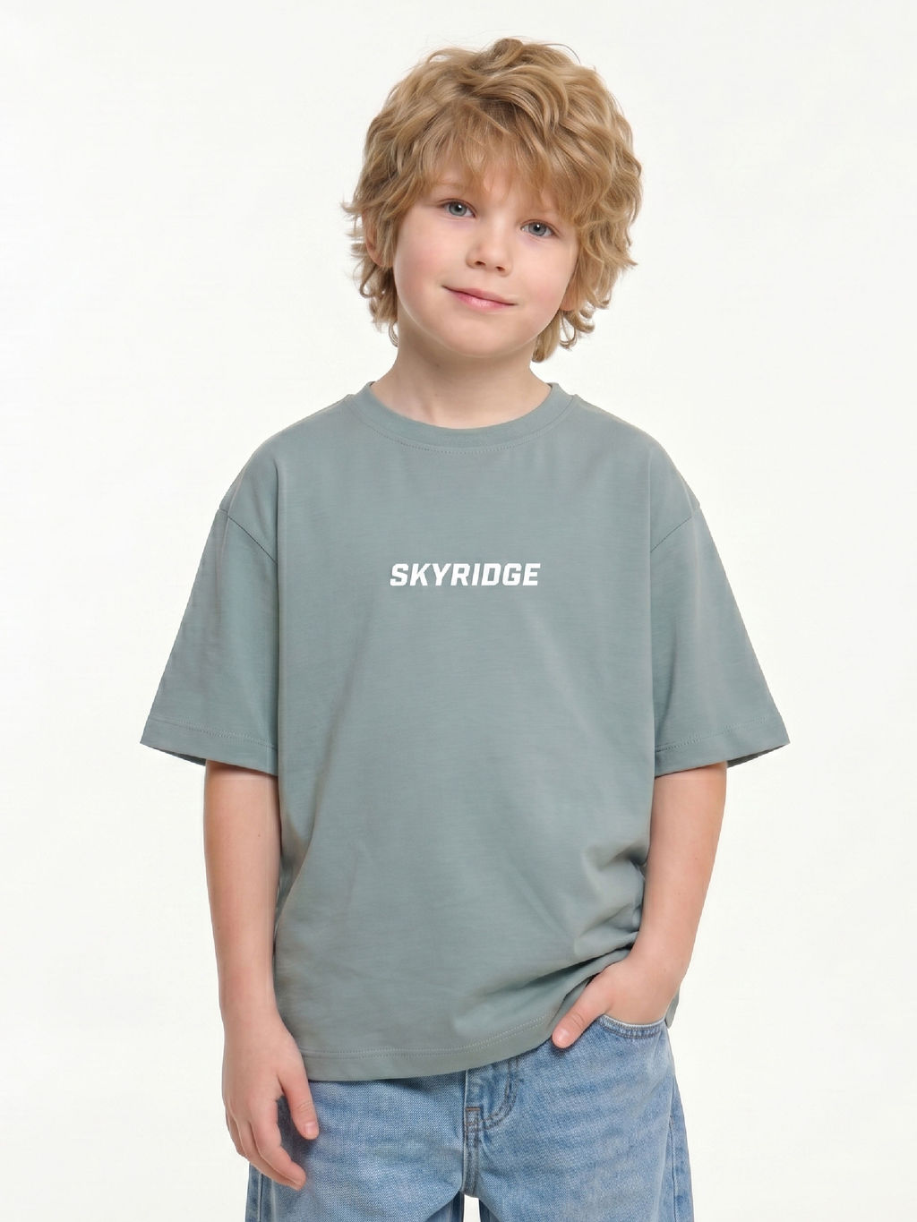 Футболка с принтом SKYRIDGE 22-9022 зеленый - Mini maxi фото 5