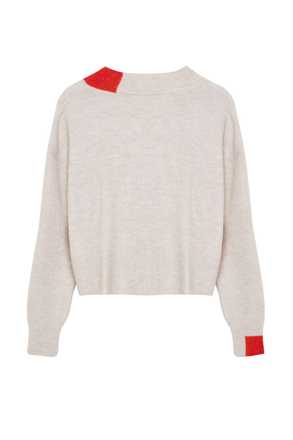 Bej Yumusak Dokulu Atk?l? Triko Kazak TWOAW25KZ00205