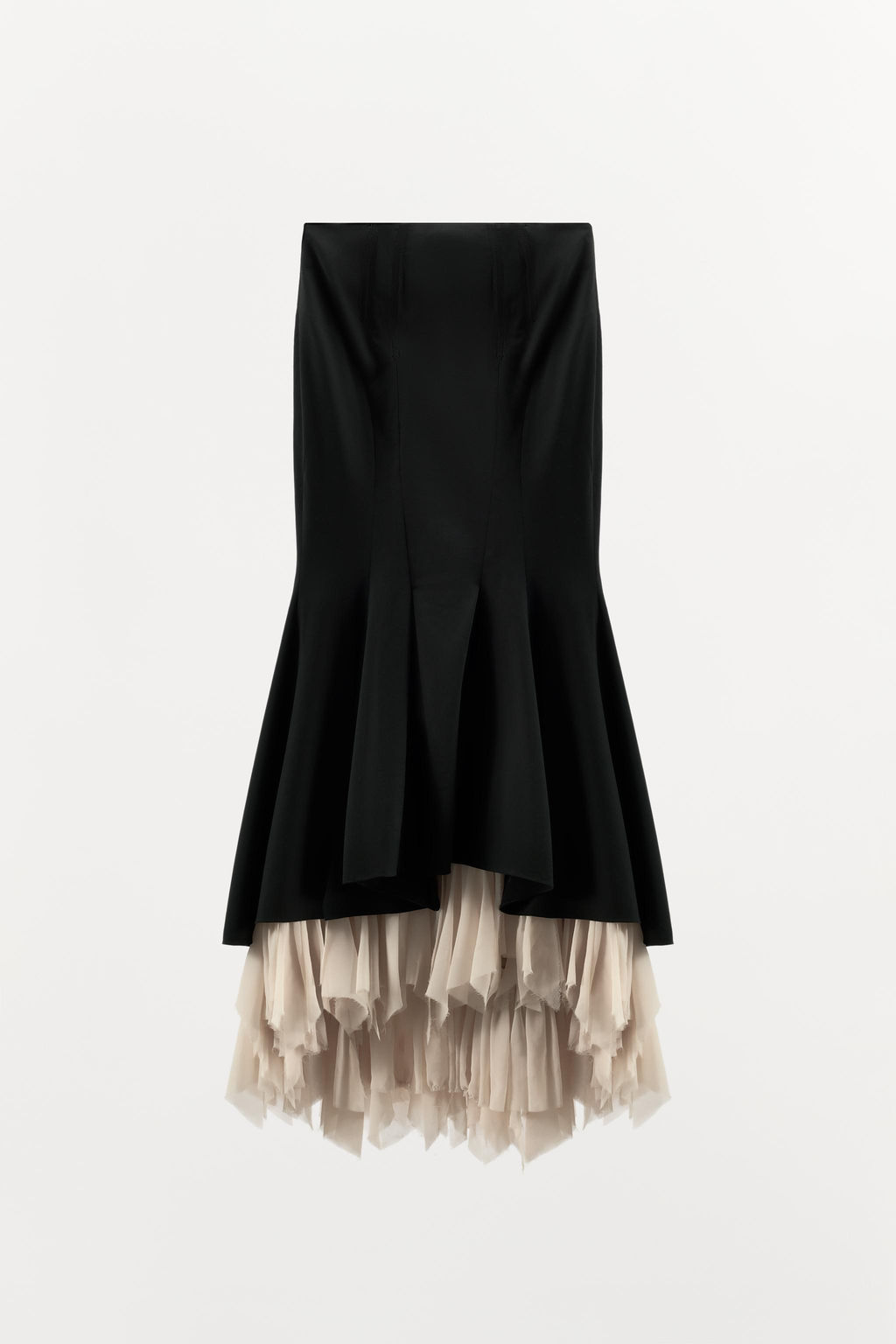 ZW COLLECTION LIMITED EDITION COMBINED GODET SKIRT - Zara фото 3