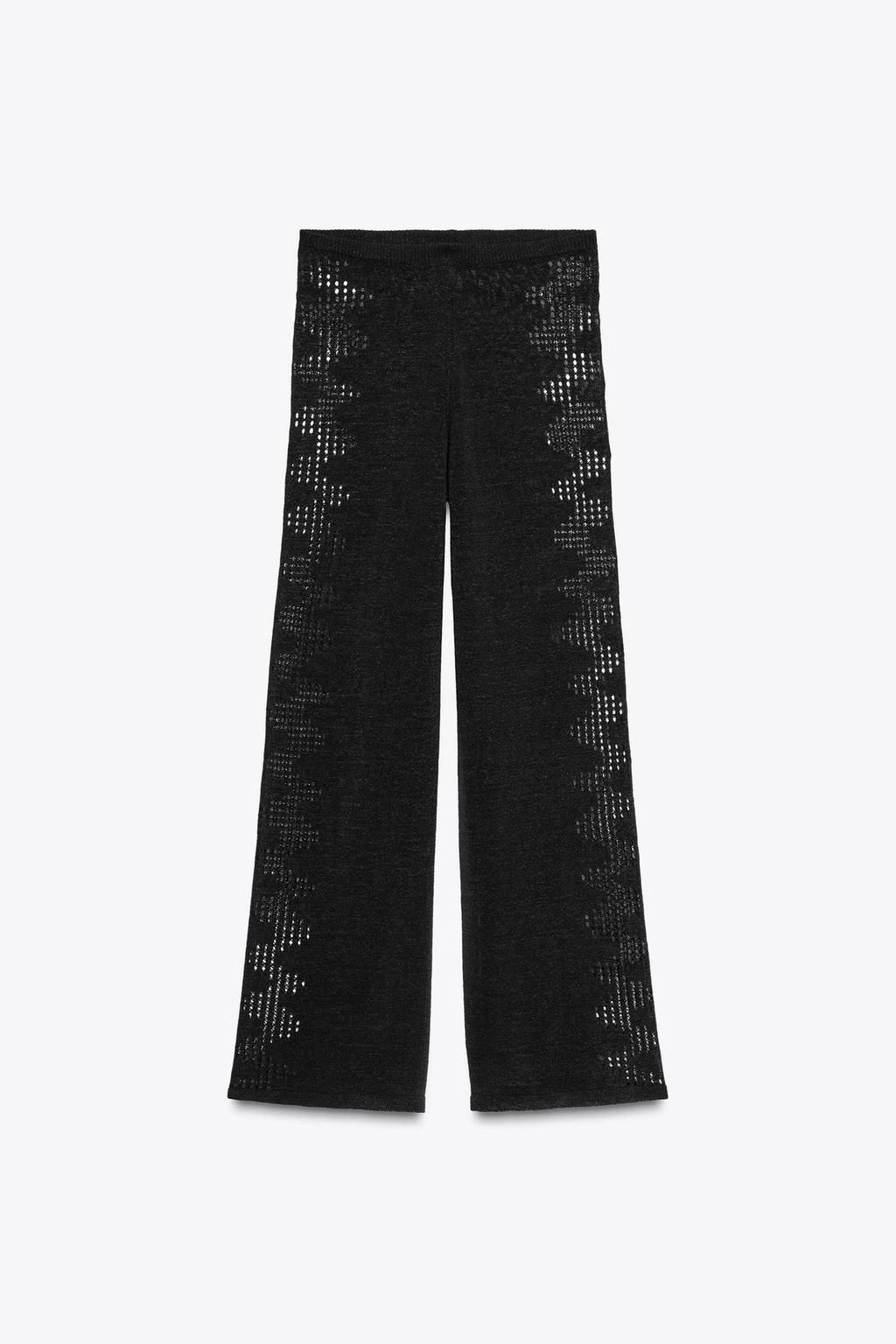 POINTELLE KNIT TROUSERS WITH SIDE DETAIL - Zara фото 6