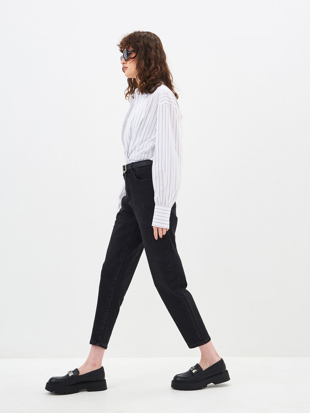 Женские джинсы mom fit с высокой посадкой - Mossmore фото 28