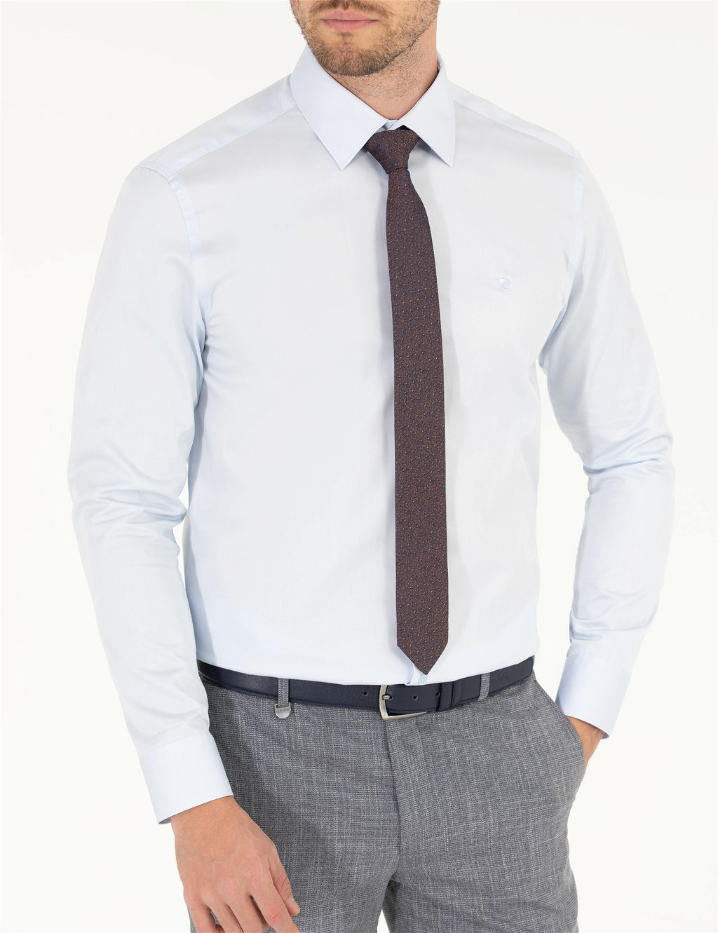 A__k Mavi Slim Fit Uzun Kollu Klasik G_mlek - Pierre cardin фото 6