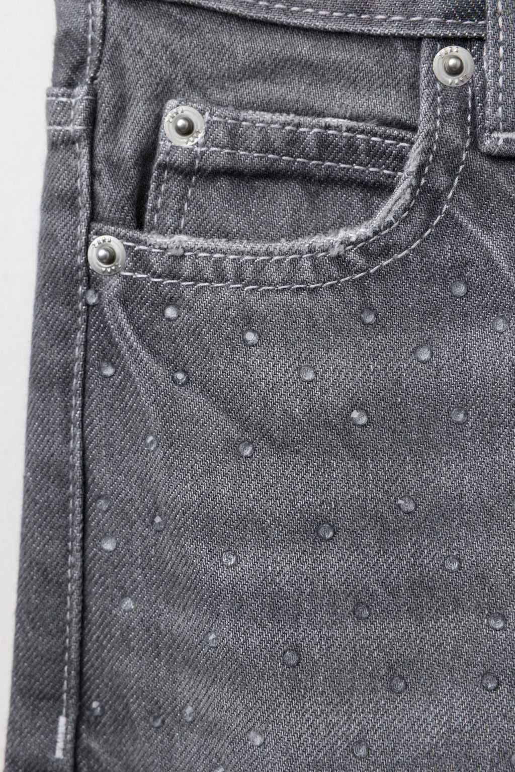 WIDE-LEG JEANS WITH RHINESTONES - Zara фото 3