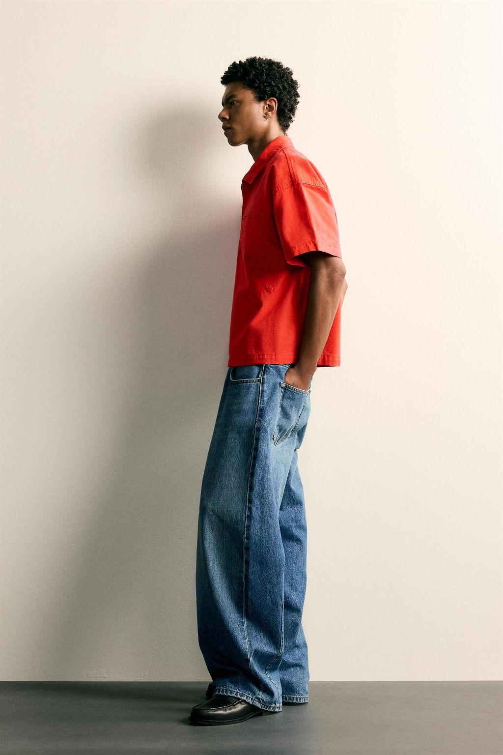 POLO DENIM BOXY FIT / Rojo - Zara фото 4
