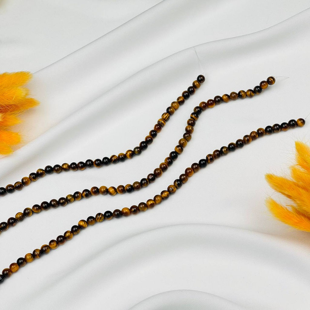 Бусины для украшений из Тигрового глаза (60 бусин) 39 см
