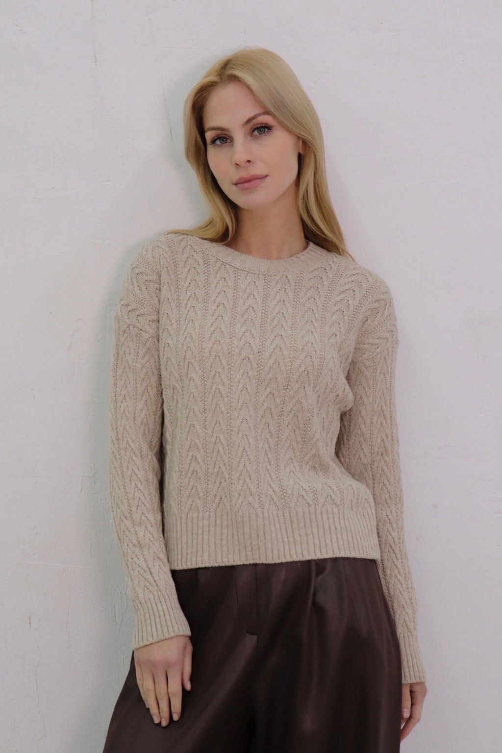10718 Джемпер цвета льна - Martichelli фото 2