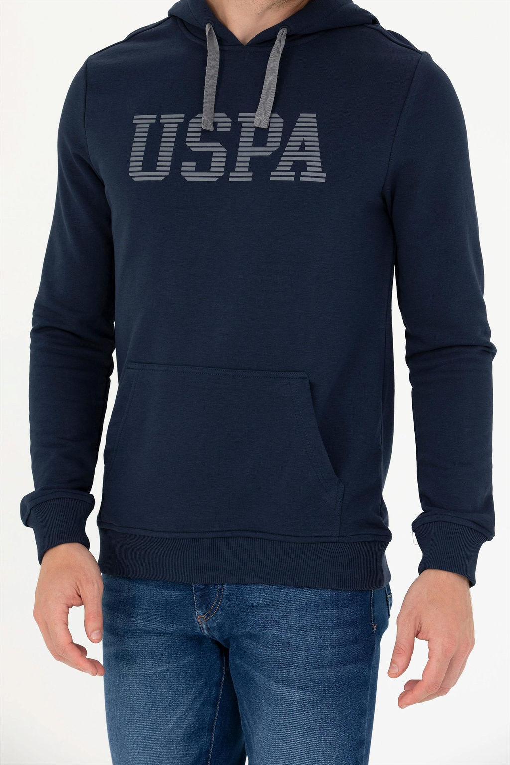 U. S. Polo Assn Мужская базовая толстовка темно-синего цвета с капюшоном - U.s. polo assn фото 6