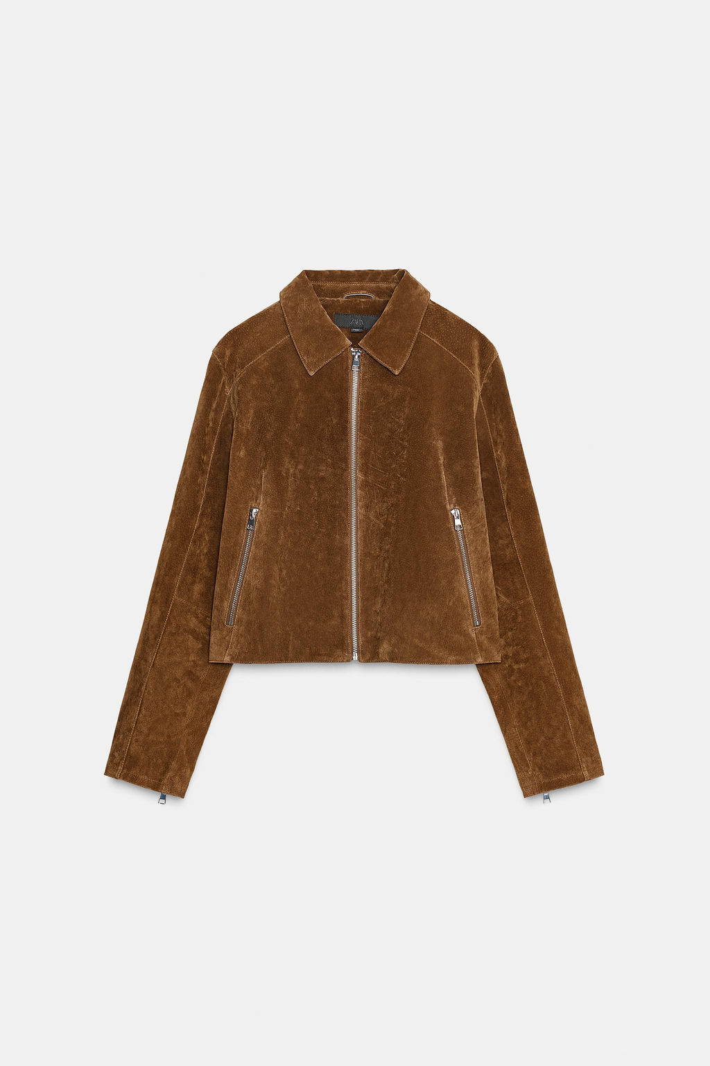 100% LEATHER SHORT JACKET - Zara фото 13