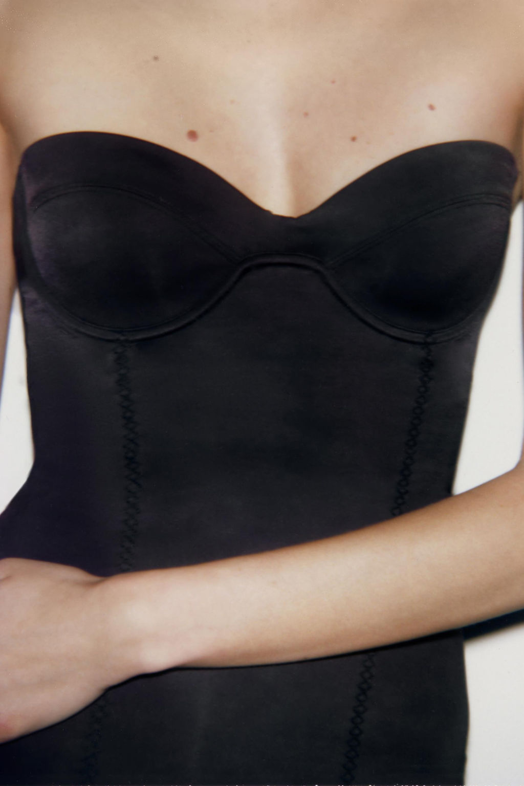 POLYAMIDE BLEND BODYSUIT WITH LACE TRIM - Zara фото 15