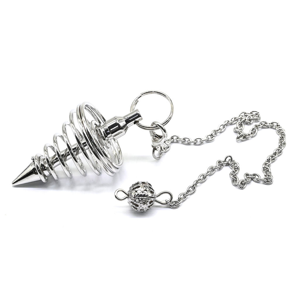 Маятник для биолокации на цепочке серебристый