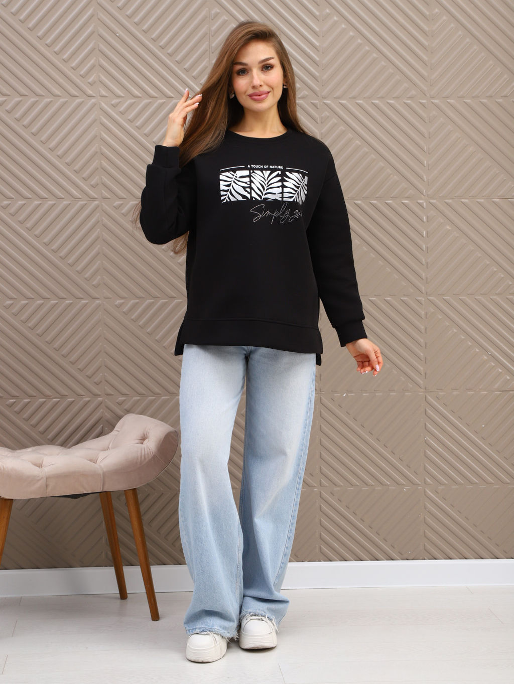 Свитшот женский Флёр черный