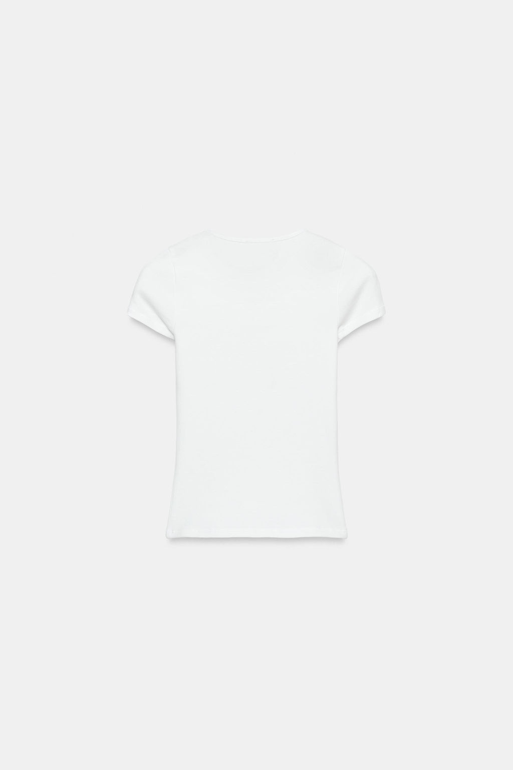 CAMISETA RIB MANGA CORTA / Blanco