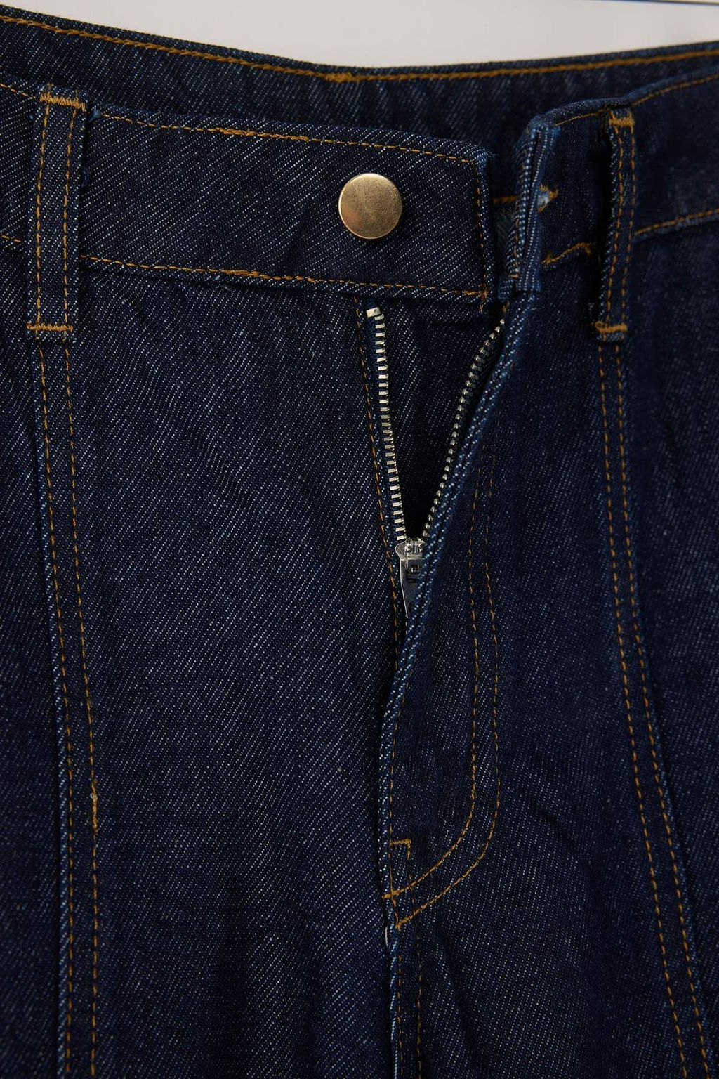 Ozel Koleksiyon Koyu Mavi Dikis Detayl? Yuksek Bel Wide Leg Jeans TWOAW26JE00002 - Trendyolmilla фото 8