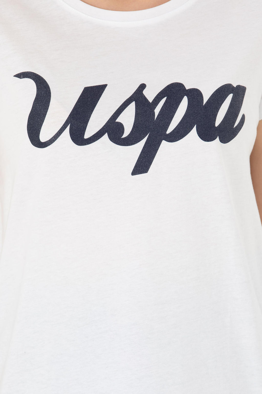 Kad_n Beyaz Bisiklet Yaka Ti__rt - U.s. polo assn фото 7