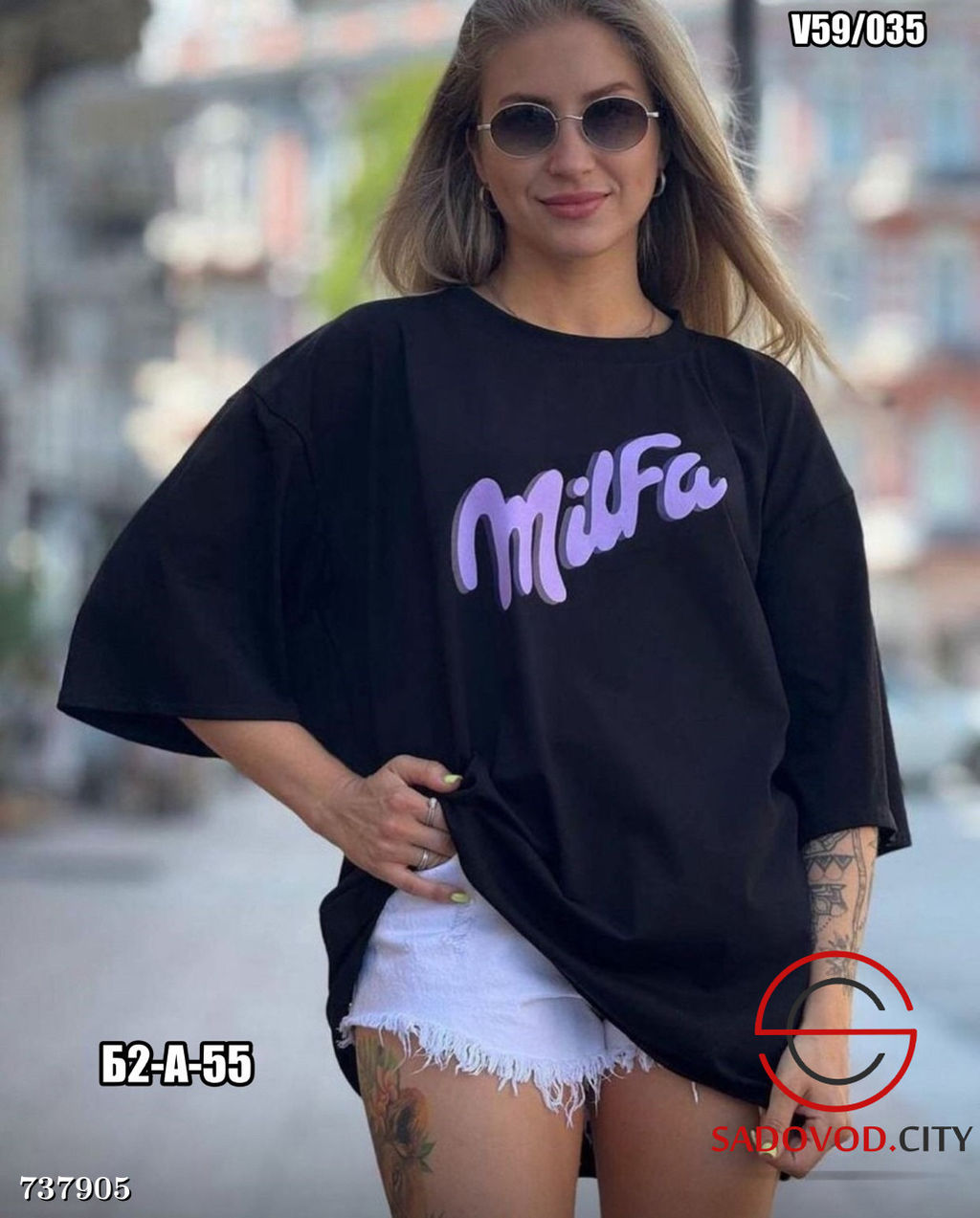 Женская футболка оверсайз - Bruno фото 4