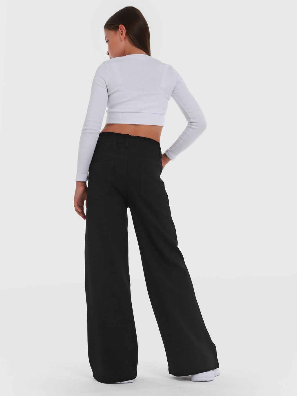 Джинсы-палаццо утеплённые для девочек - Синий мир фото 8