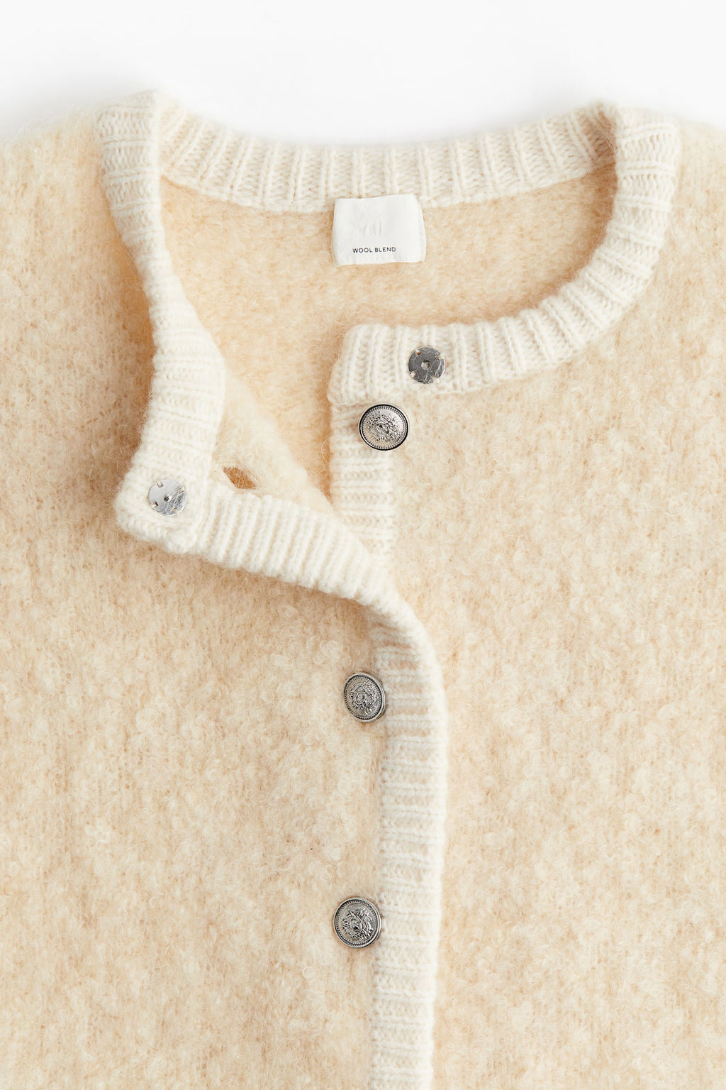 Cardigan en boucle de mezcla de lana - H&m фото 7