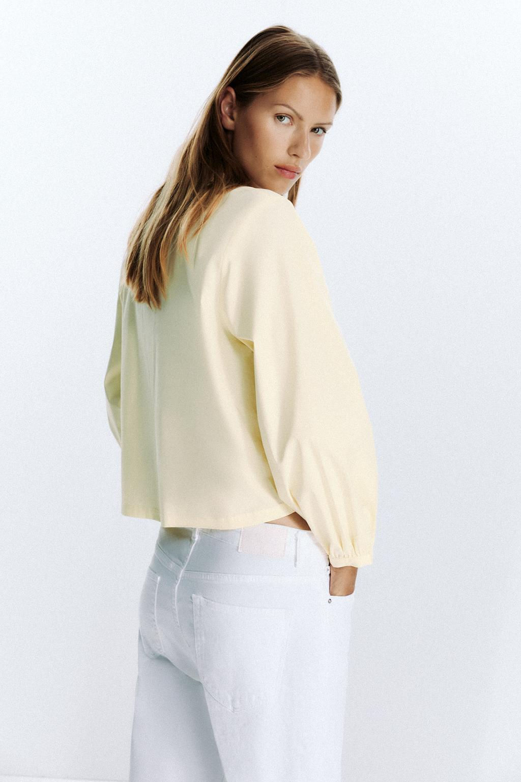 STRIPED POPLIN SHIRT WITH TIES - Zara фото 15