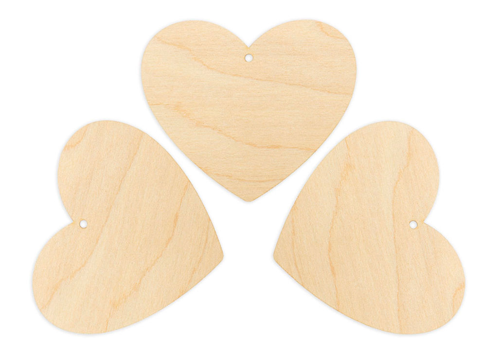 Заготовка для декорирования Mr. Carving БА-19 Набор Сердце фанера 7.6 х 9 х 0.3 см 3 шт  фото 3
