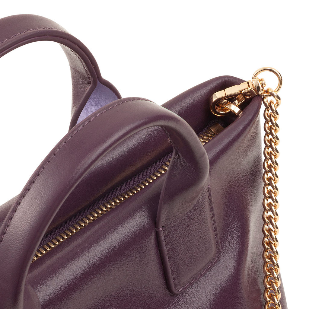 Итальянская миниатюрная женская сумочка DuDu Bags серии Ibiza | темно-фиолетовый - Dudubags фото 5