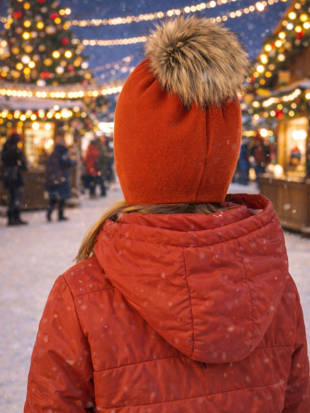 Шапка детская красная