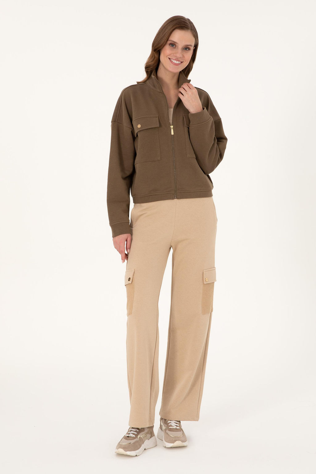 Женский свитшот цвета хаки Неожиданная скидка в корзине - U.s. polo assn фото 4